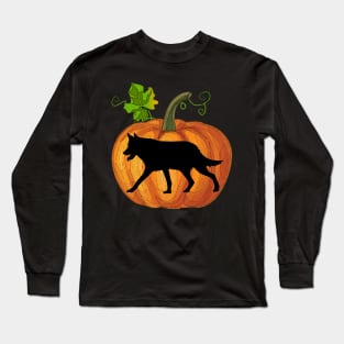 Wolf in pumpkin Long Sleeve T-Shirt